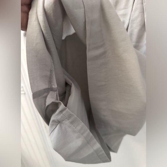 Ann Taylor LOFT Gray Cotton Sheath Dress Floral Applique With Beads Size 10 - Picture 10 of 15